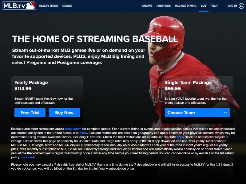 YouTube TV Subscribers Get MLBTV Free Through March 31