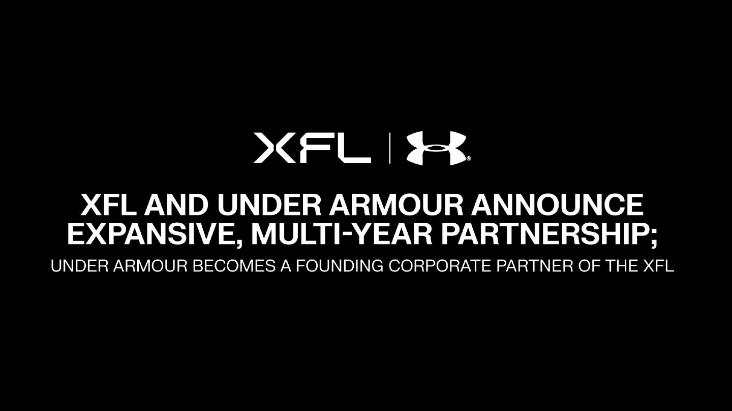 XFL and Under Armour Announce Exclusive Uniform Partnership