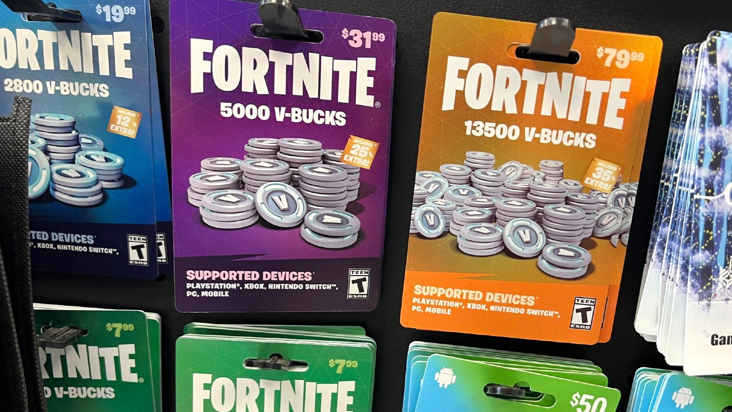 Buy Fortnite V-Bucks gift card, Epic Games gift card